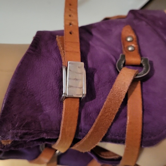 A.S.98 x Free People Open-toe Roman Block-heel Sandals / Sz 4.5 - 5 / Eggplant - Picture 9 of 17